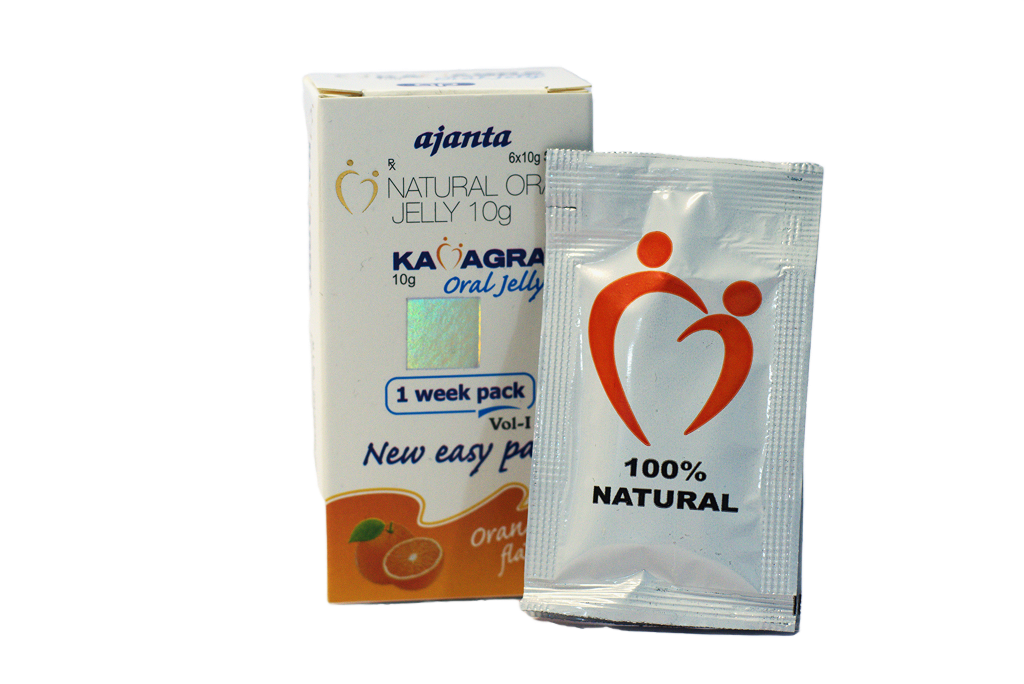 Biljna Kamagra gel – kutija Natural Oral Jelly 10g i kesica.