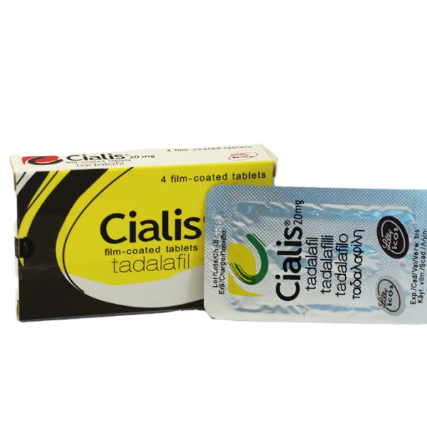 Cialis 20 mg – kutija sa 4 film tablete tadalafila i blister.