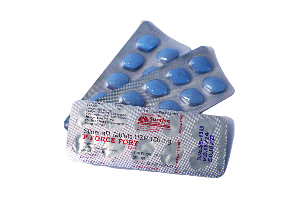 P-Force Fort 150 – blisteri sa plavim film tabletama sildenafila 150 mg.