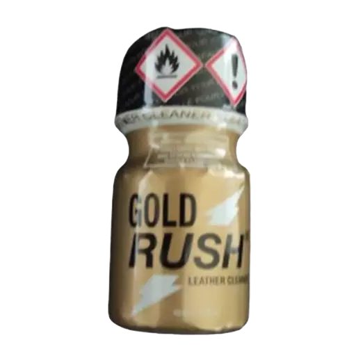 Poppers Gold Rush 10 ml – bočica spreda.