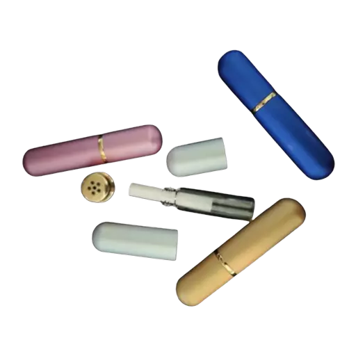 Poppers inhalator – rastavljeni delovi i kućišta.