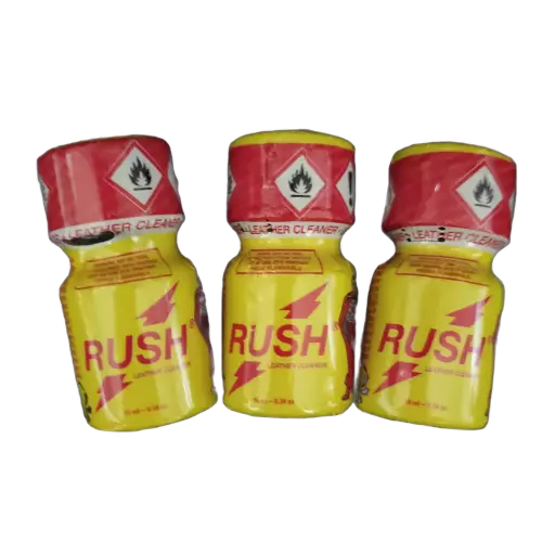 Poppers – tri bočice Rush Leather Cleaner 10 ml.