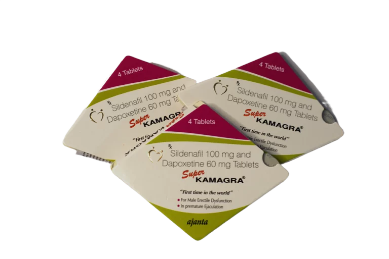 Super Kamagra tablete – kutije od 4 tablete (sildenafil 100 mg + dapoksetin 60 mg).